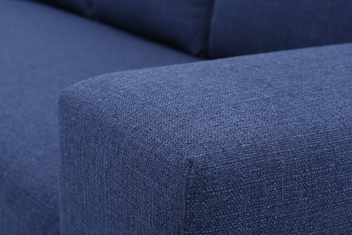 Sof� esquinero tejido color azul oscuro 3 plazas DEAUVILLE