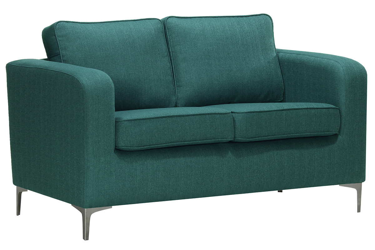 Sof moderno 2 plazas azul petrleo HARRY