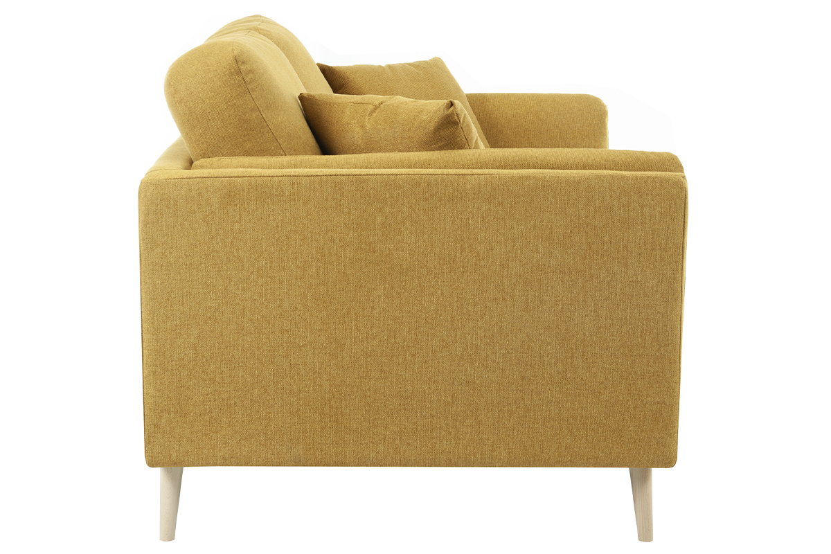 Sof moderno 2plazas de tela amarillo comino VOGUE