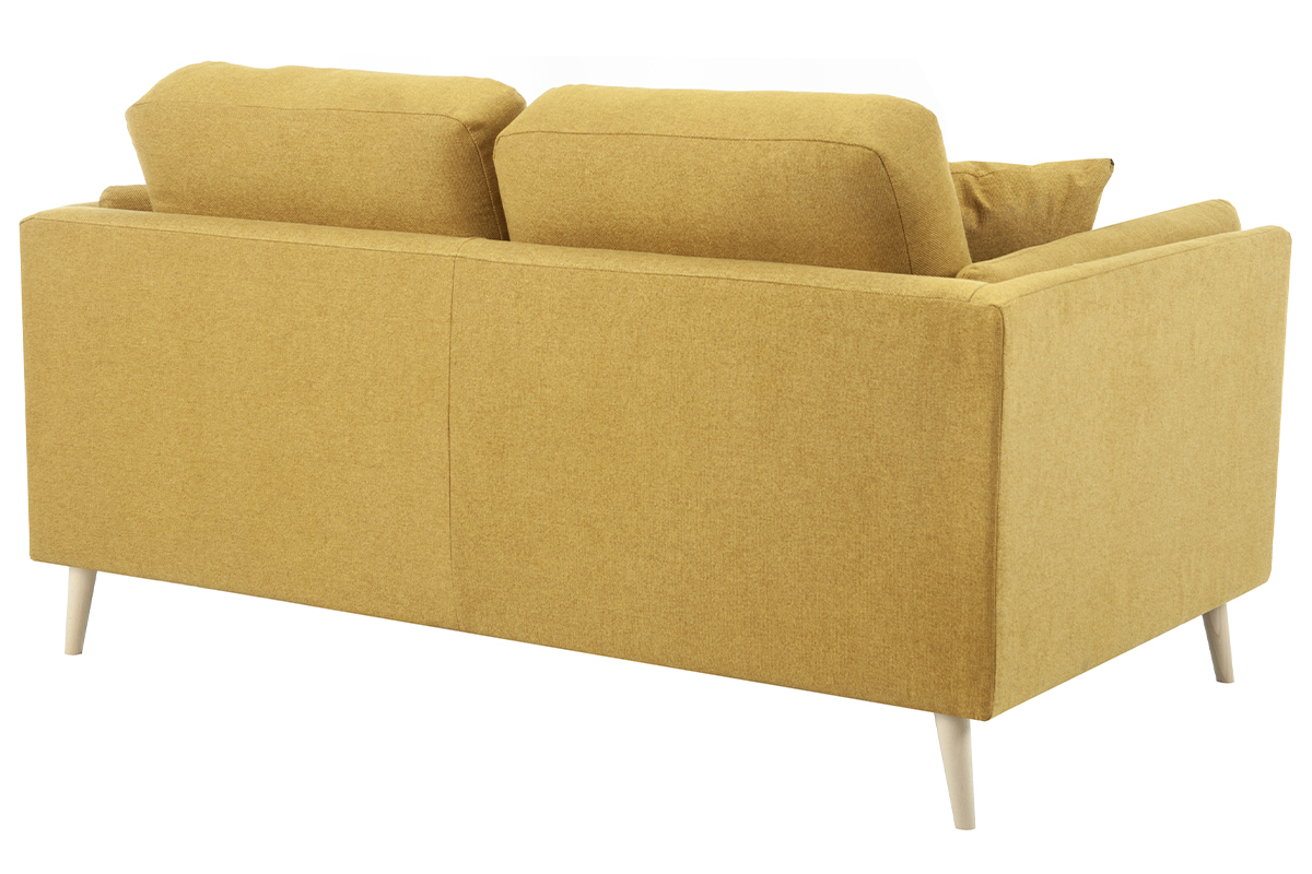 Sof moderno 2plazas de tela amarillo comino VOGUE