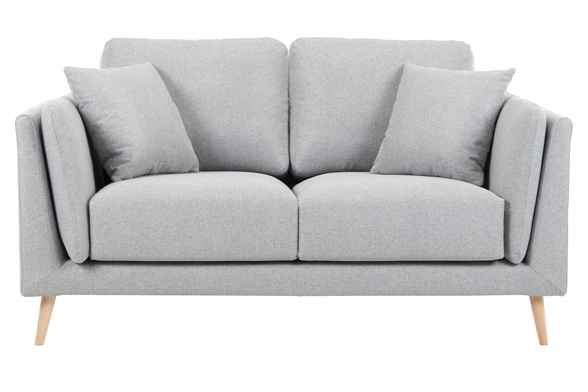 Sof moderno 2plazas de tela gris VOGUE