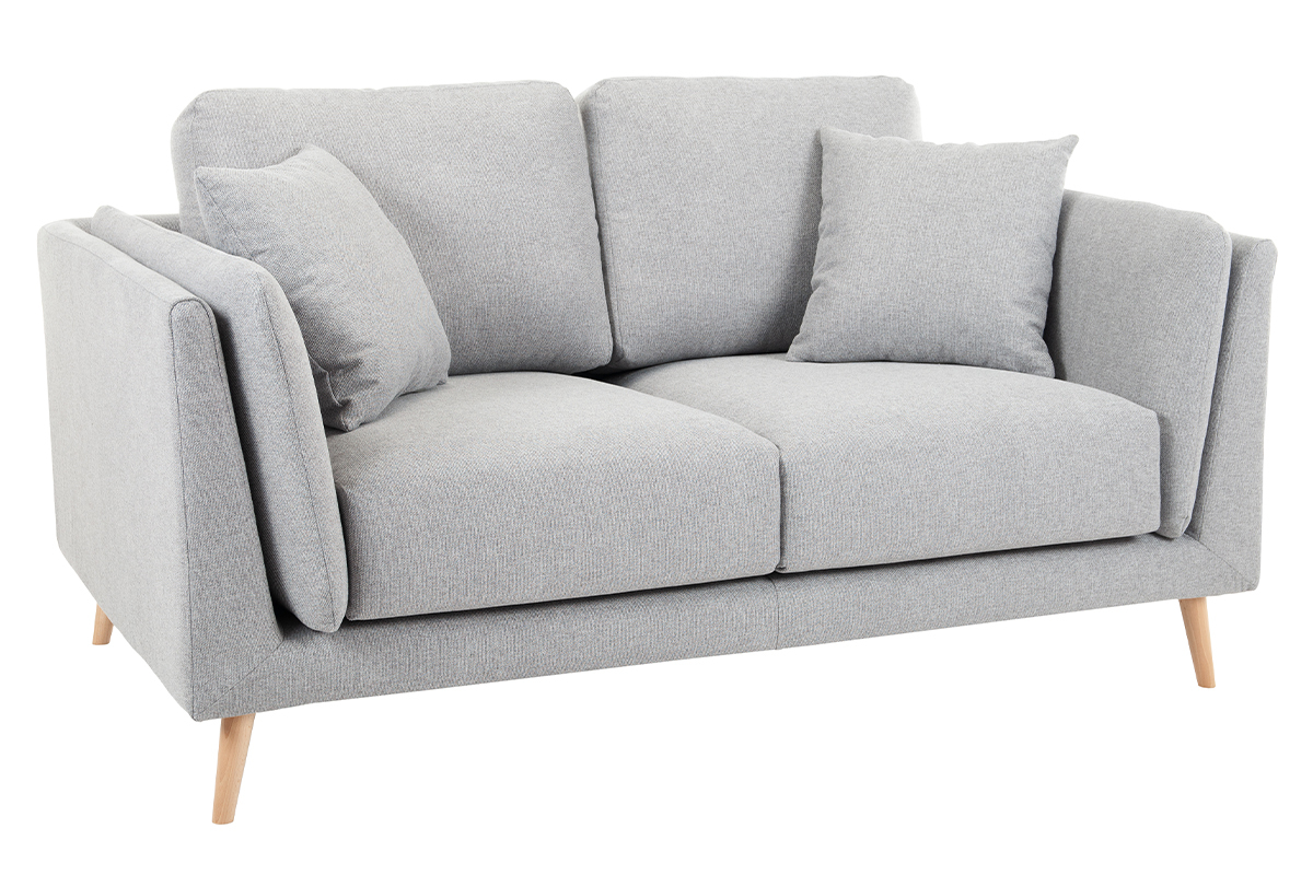Sof moderno 2plazas de tela gris VOGUE