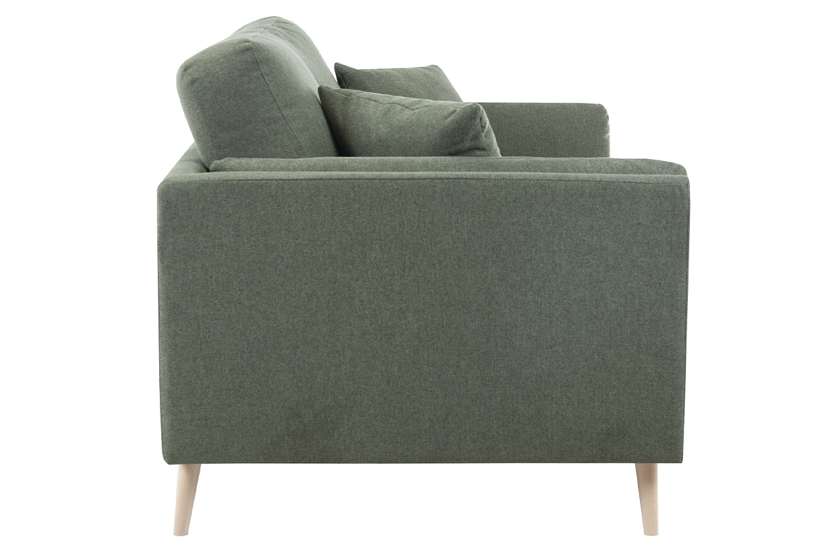Sof moderno 2plazas de tela verde caqui VOGUE