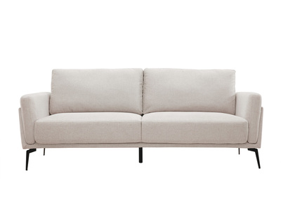 Sofá moderno 3 plazas de tejido efecto aterciopelado texturizado beige MOSCO