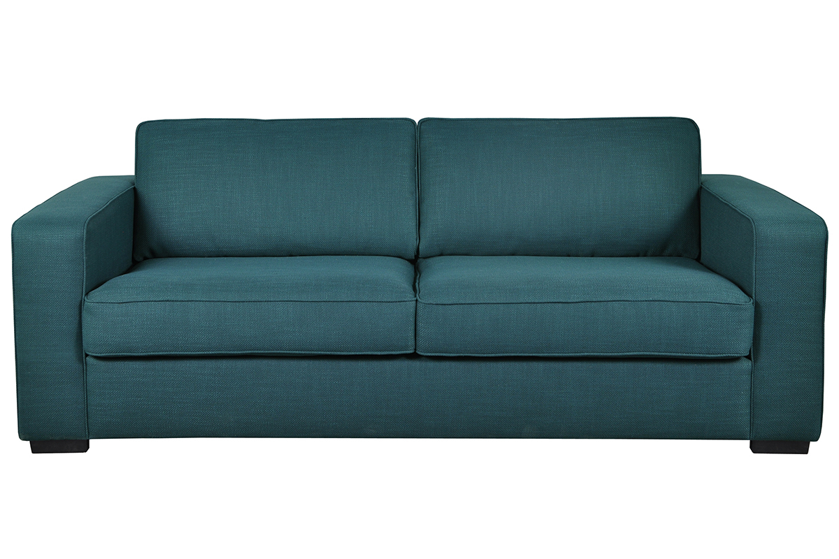 Sof moderno 3plazas de tela azul pavo GOTTA