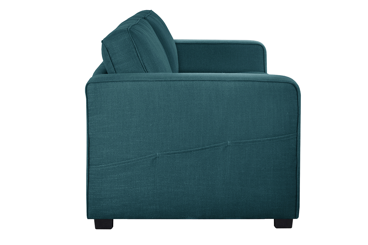 Sof moderno 3plazas de tela azul pavo GOTTA