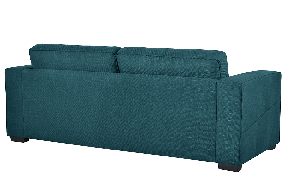 Sof moderno 3plazas de tela azul pavo GOTTA