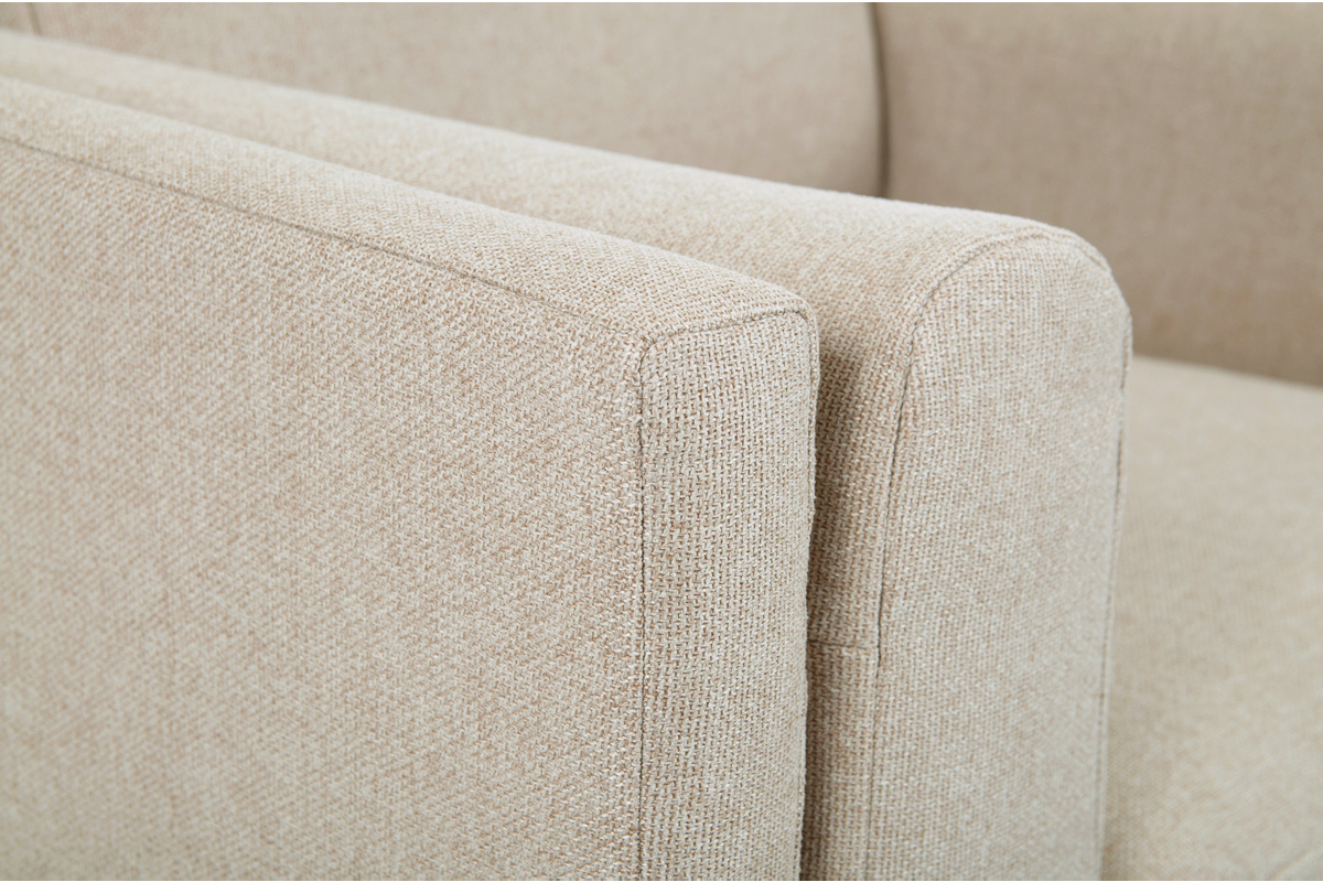 Sof moderno 3plazas de tela beige capuchino jaspeado STING
