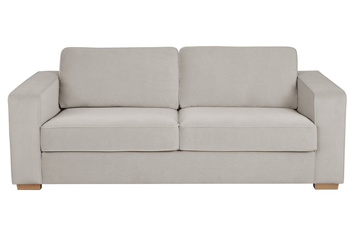 Sof moderno 3plazas de terciopelo gris mate GOTTA