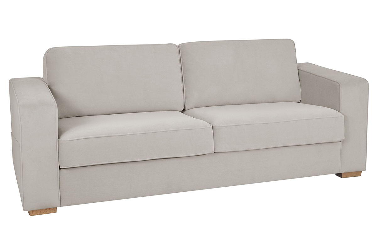 Sof moderno 3plazas de terciopelo gris mate GOTTA