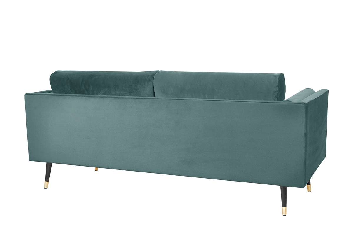 Sof moderno 3plazas de terciopelo verde grisceo STING