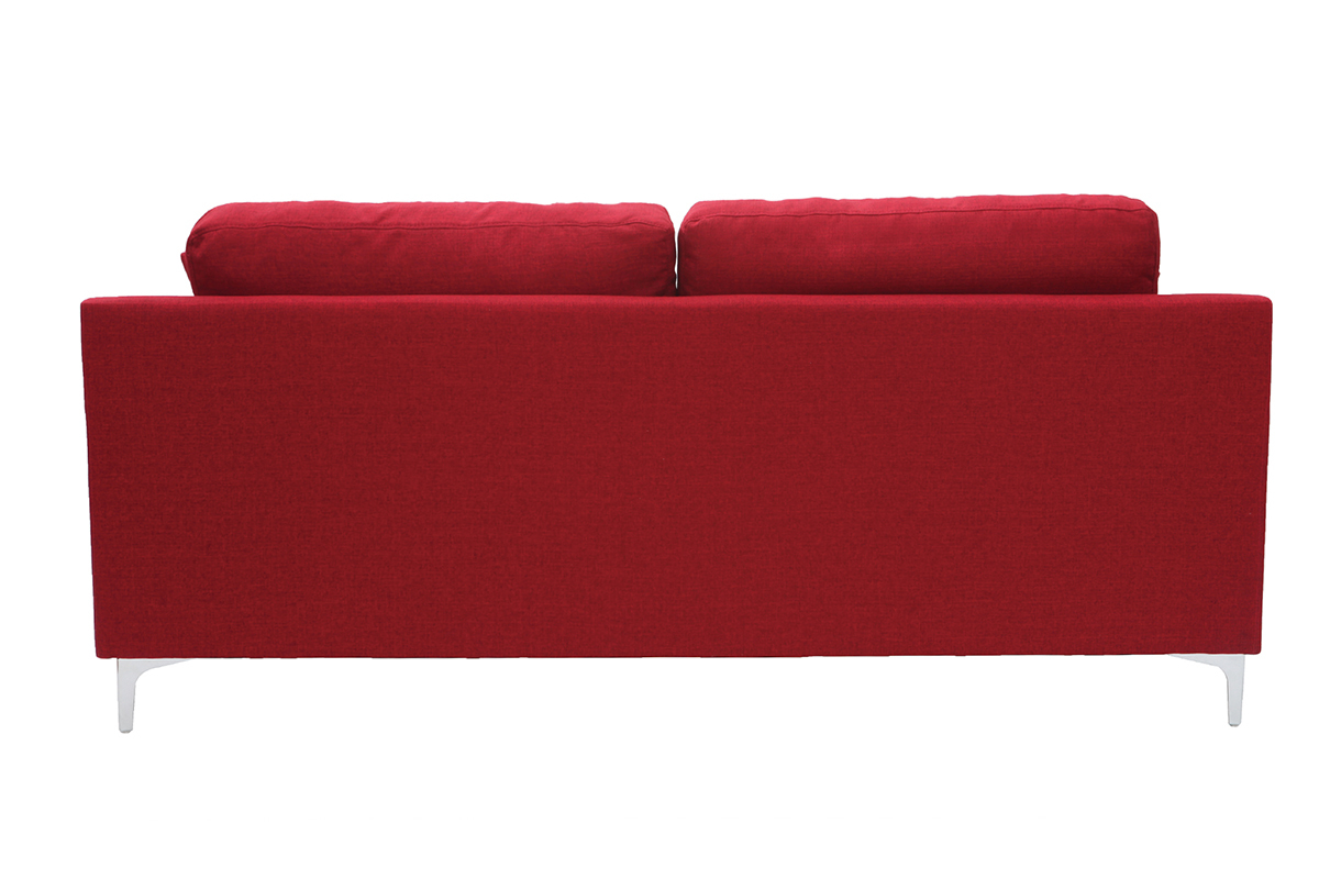 Sof moderno 3 plazas en tejido rojo BOMEN