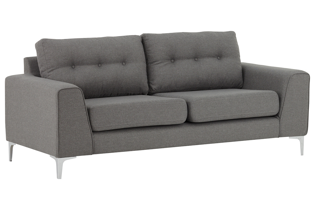 Sof moderno 3 plazas gris claro EBONY
