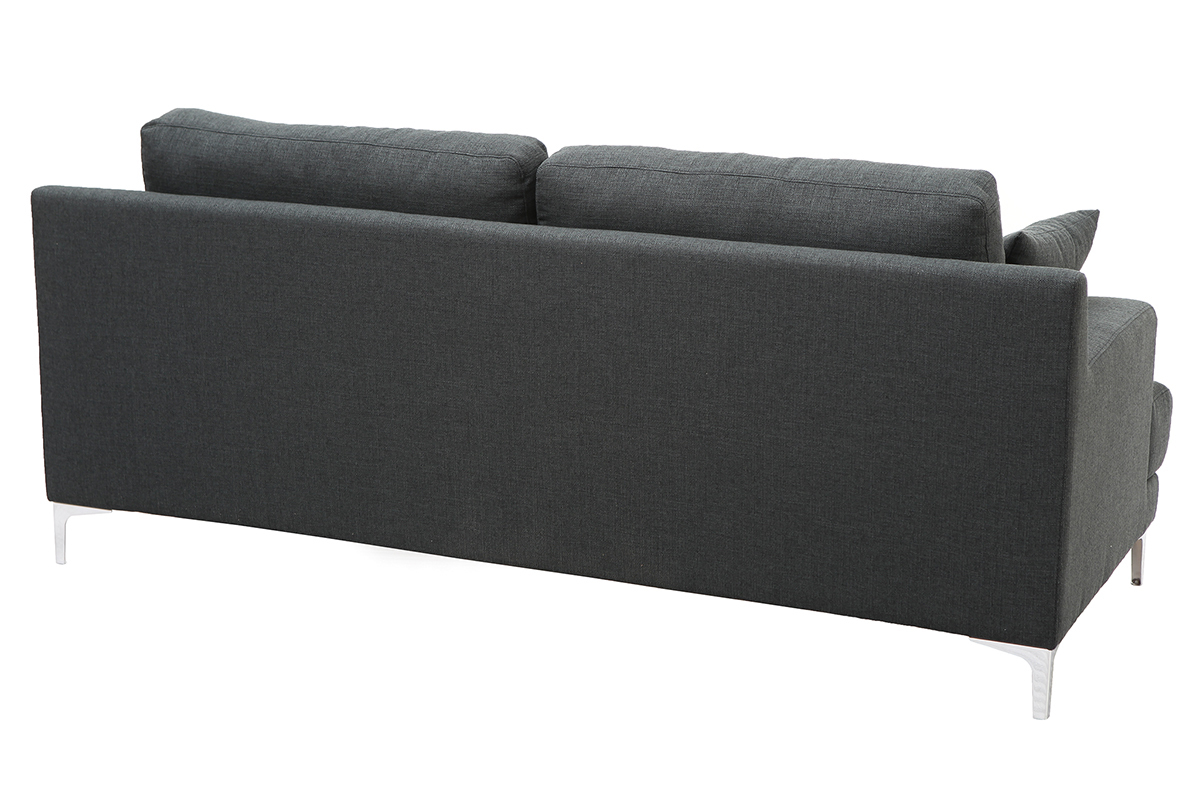 Sof moderno 3 plazas tejido gris oscuro BOMEN