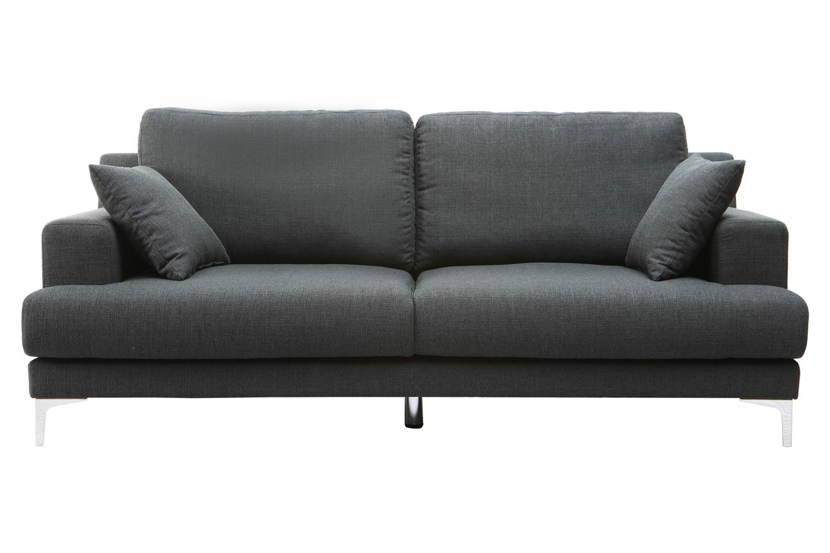 Sof moderno 3 plazas tejido gris oscuro BOMEN