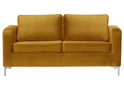 Sof&aacute; moderno 3 plazas terciopelo dorado HARRY