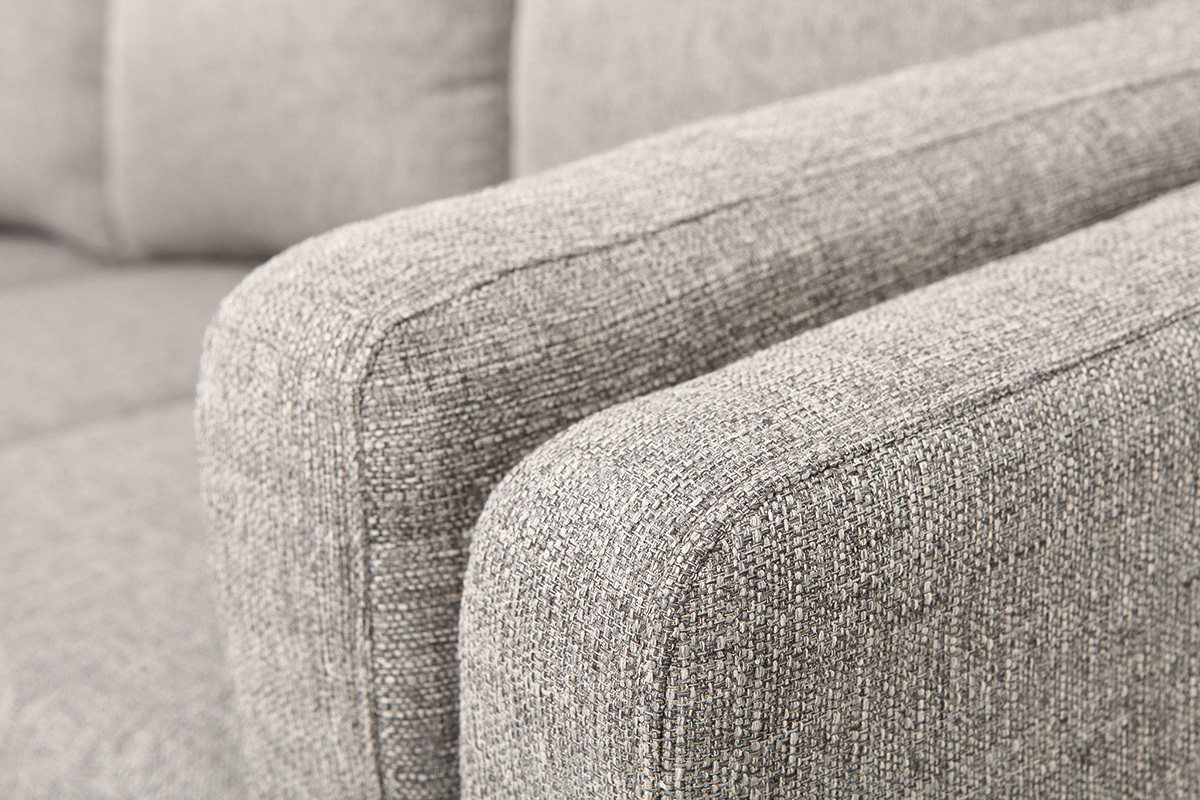 Sof� moderno esquina izquierda 6 plazas tejido gris MILORD