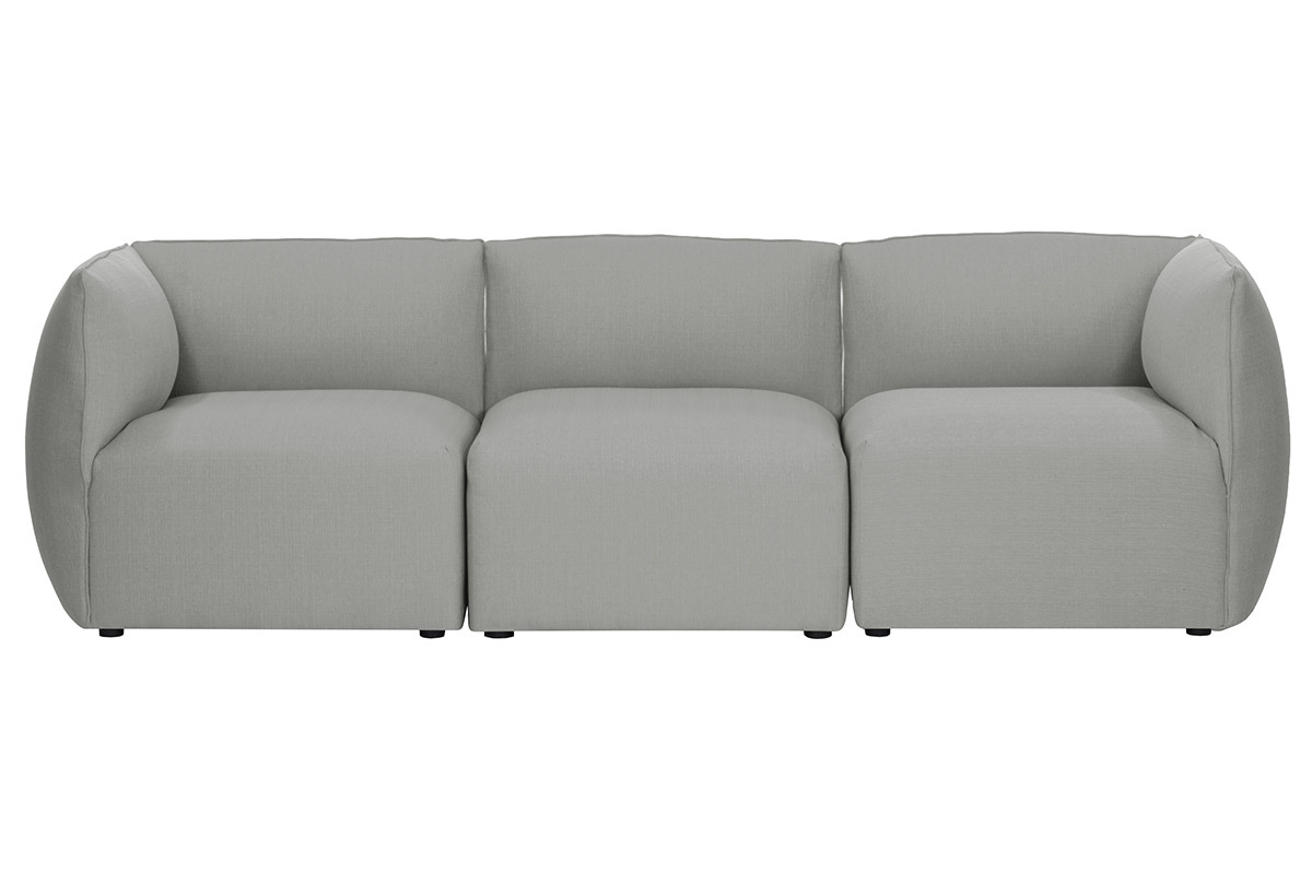 Sof moderno modulable gris 3 plazas MODULO