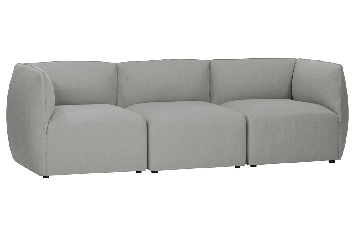 Sof moderno modulable gris 3 plazas MODULO