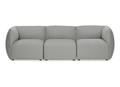 Sof&aacute; moderno modulable gris 3 plazas MODULO