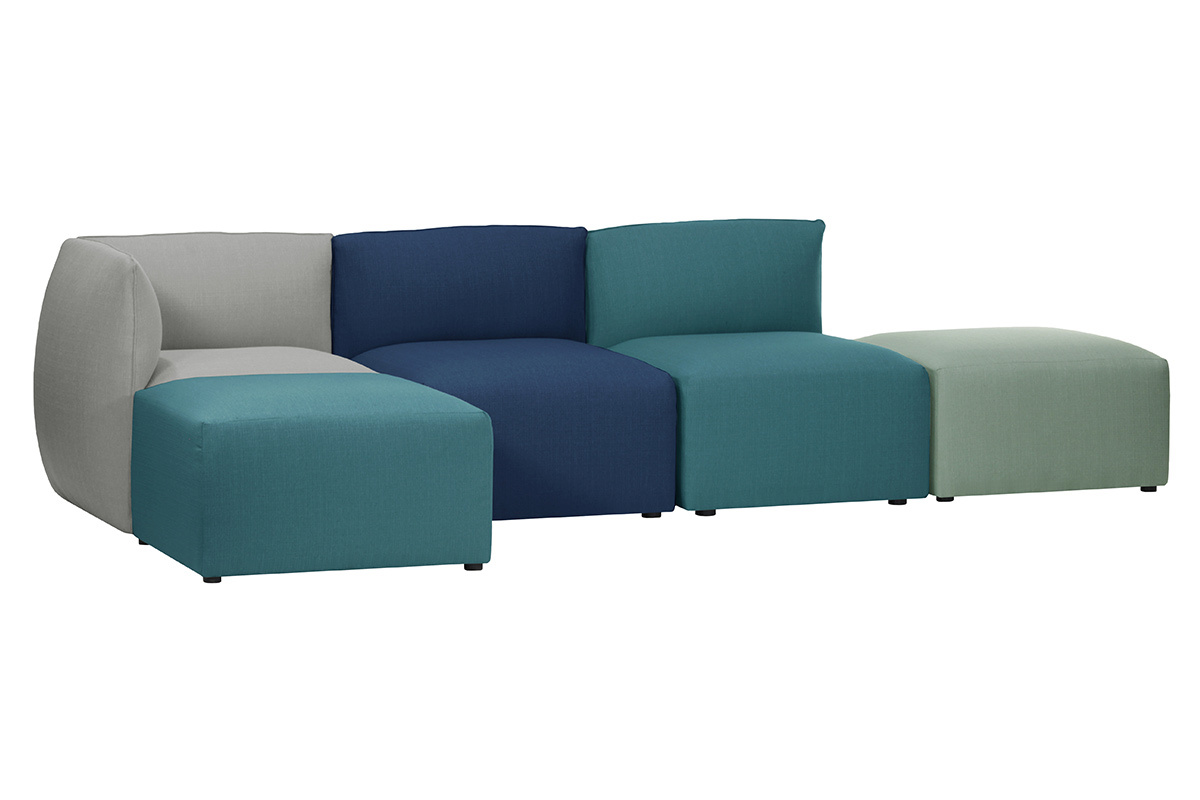 Sof moderno modular azul oscuro 2 plazas MODULO