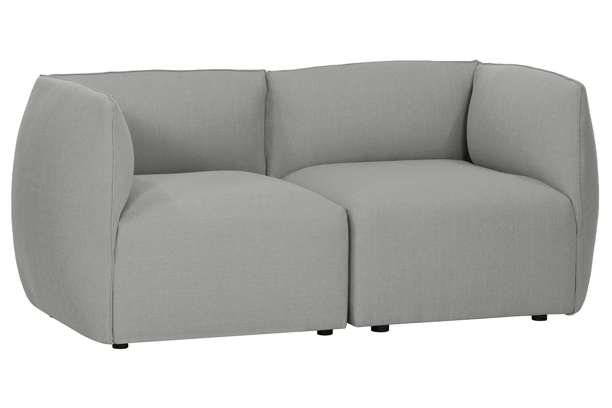 Sof moderno modular gris 2 plazas MODULO