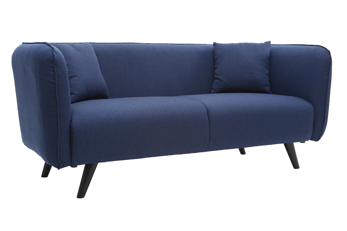 Sof moderno tejido azul oscuro 3 plazas MOONLIGHT