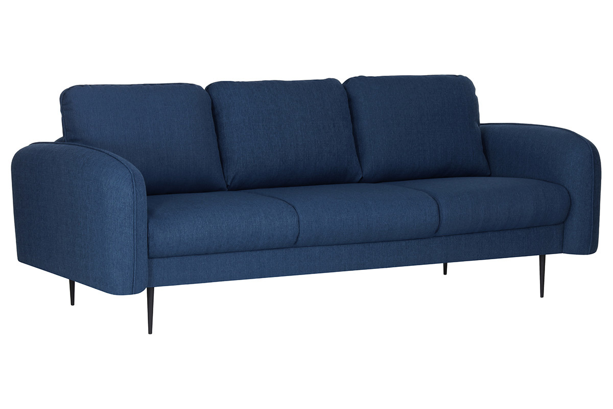 Sof moderno tejido azul oscuro 3 plazas SIDI