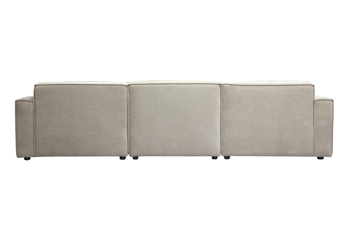 Sof modular de 4 plazas en cuero marrn SPLIT