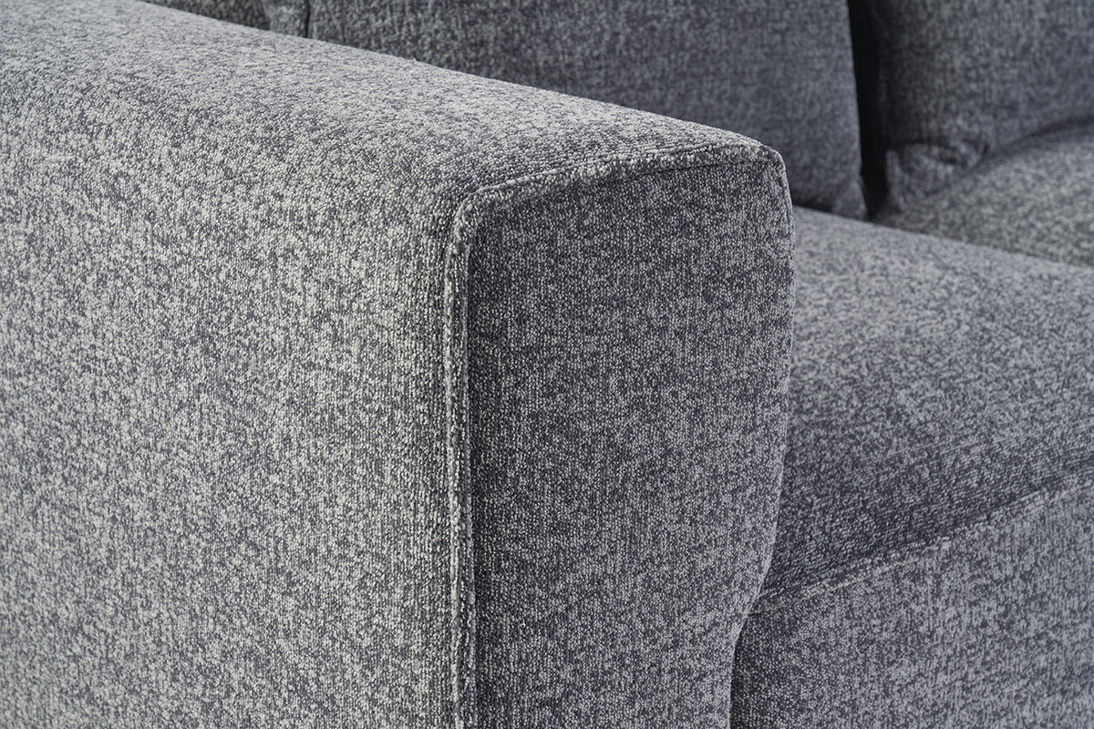 Sof� modular de 5 plazas en tejido mezclado gris oscuro KERRY