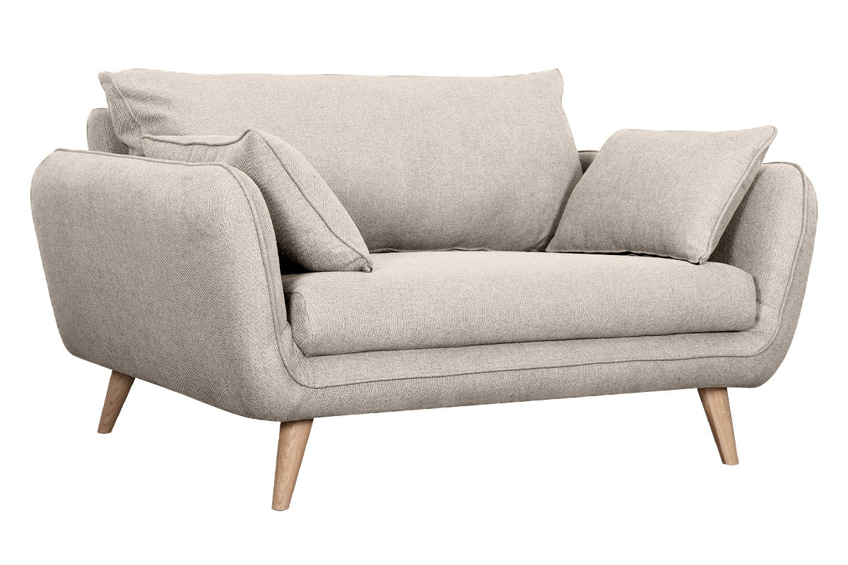 Sof nrdico 2plazas beige con patas de haya maciza CREEP