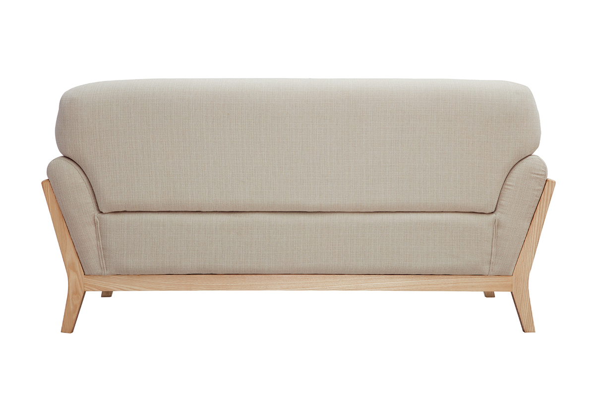 Sof nrdico 2 plazas beige madera YOKO