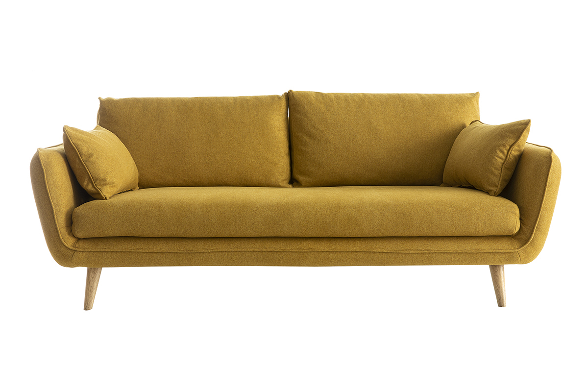 Sof nrdico 3 plazas amarillo mostaza CREEP