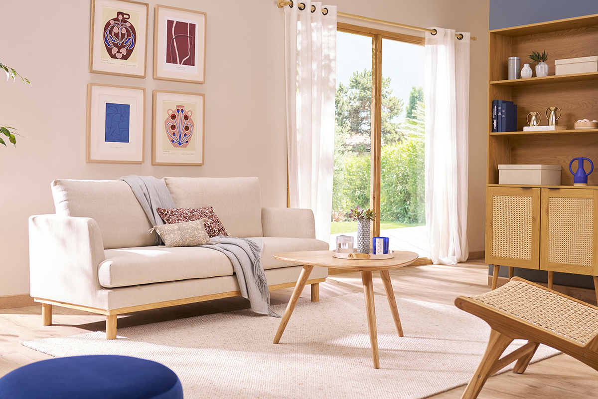 Sof nrdico 3plazas beige HOBART