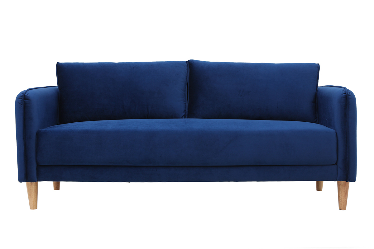 Sof nrdico 3 plazas terciopelo azul KURT