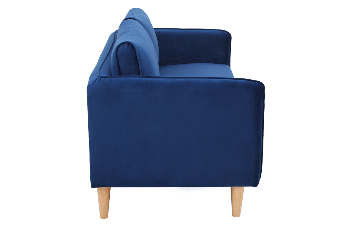 Sof nrdico 3 plazas terciopelo azul KURT