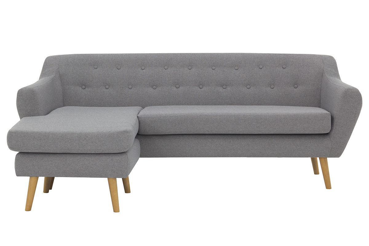 Sof rinconera reversible 3 plazas gris claro LOFA