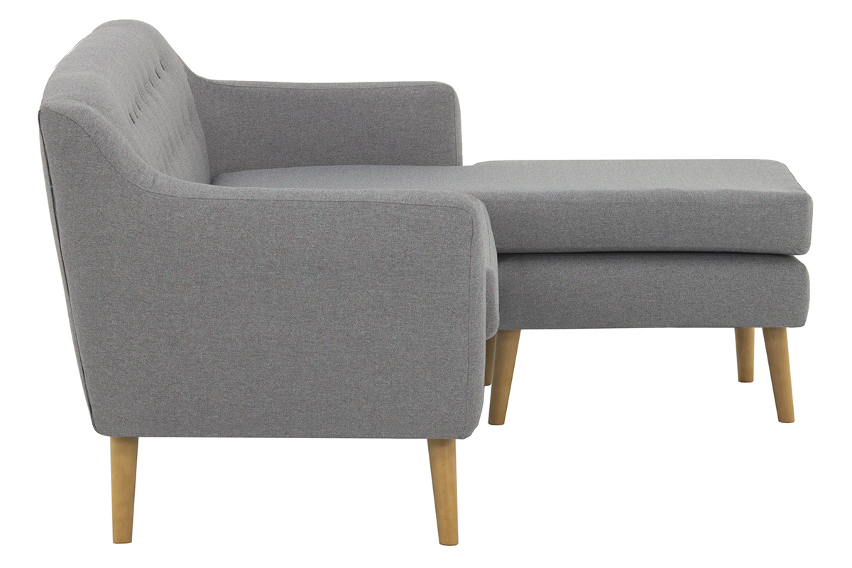 Sof rinconera reversible 3 plazas gris claro LOFA