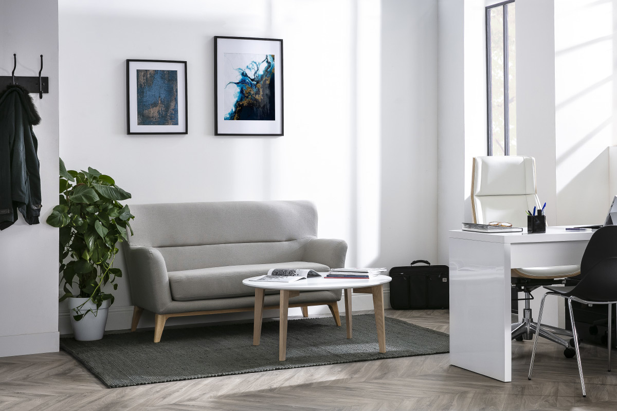 Sof vintage 2 plazas gris MARKUS