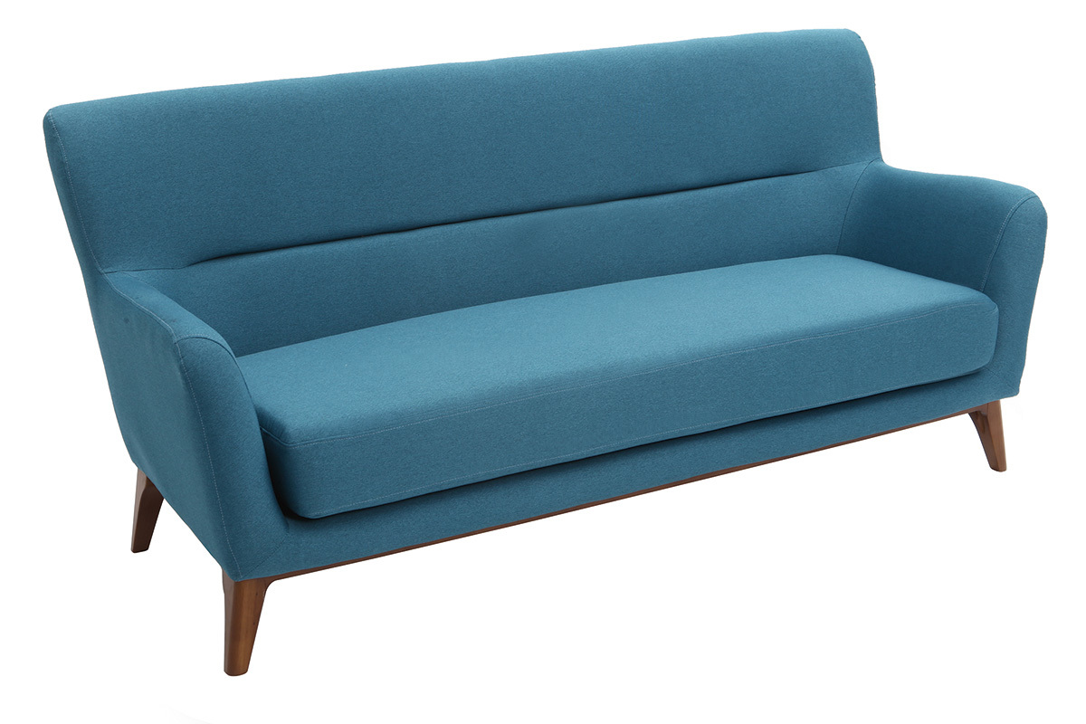 Sof vintage 3 plazas azul petrleo MARKUS