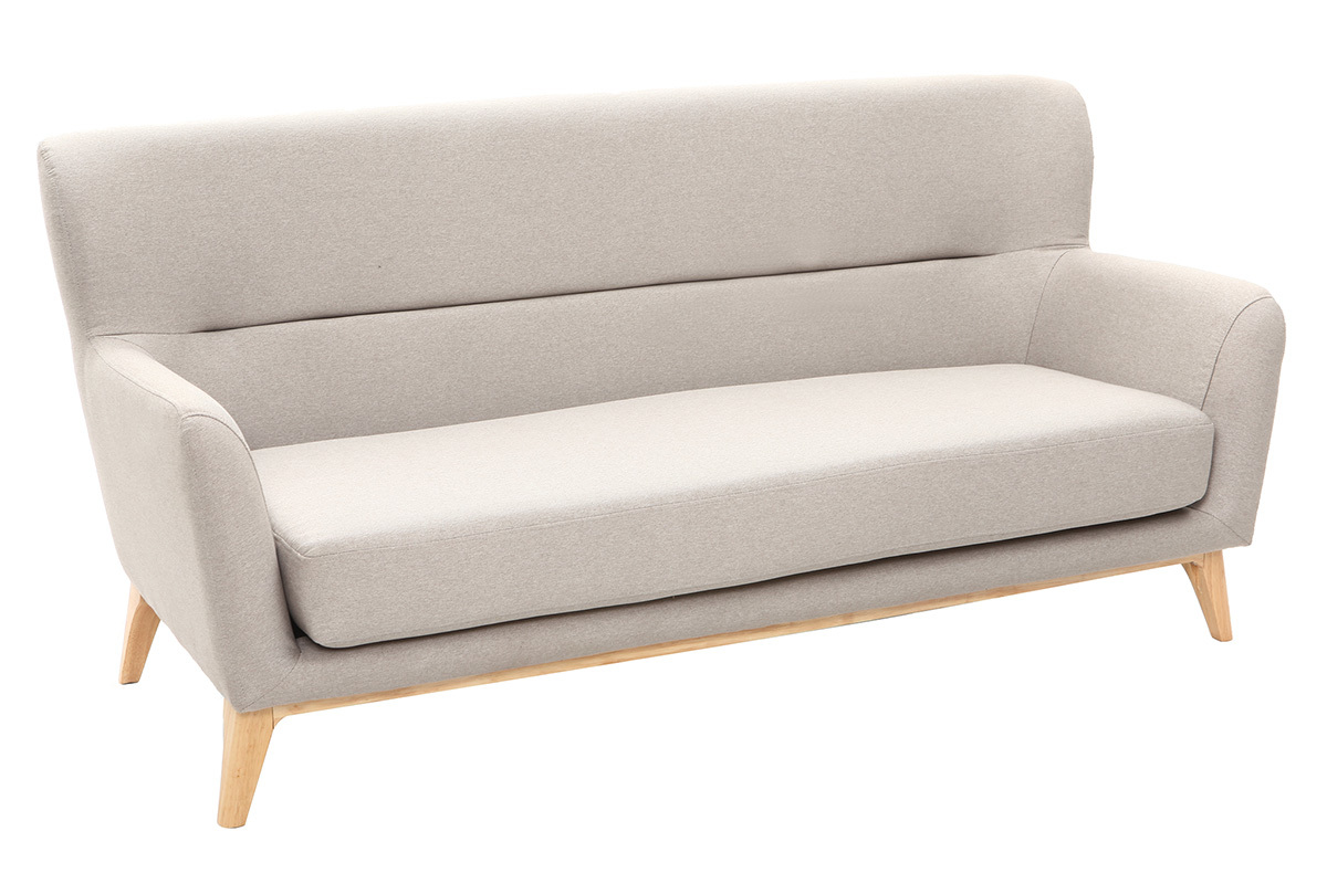 Sof vintage 3 plazas gris claro MARKUS