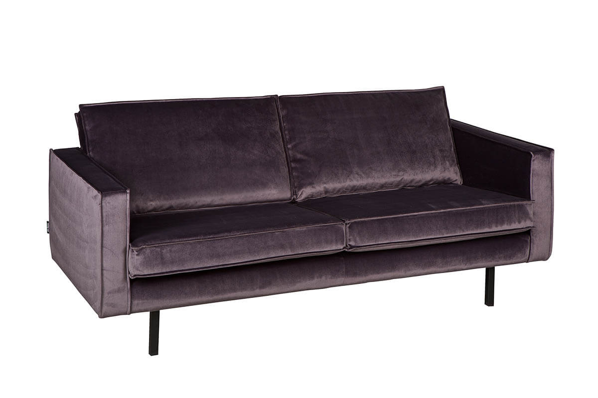 Sof vintage terciopelo gris 2 plazas ASPEN