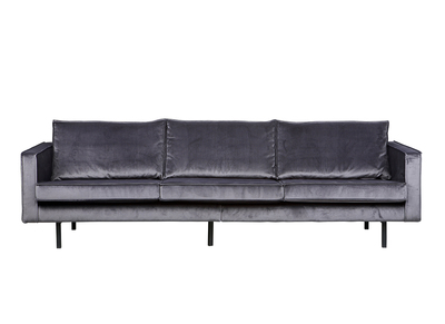 Sof&aacute; vintage terciopelo gris  4 plazas ASPEN