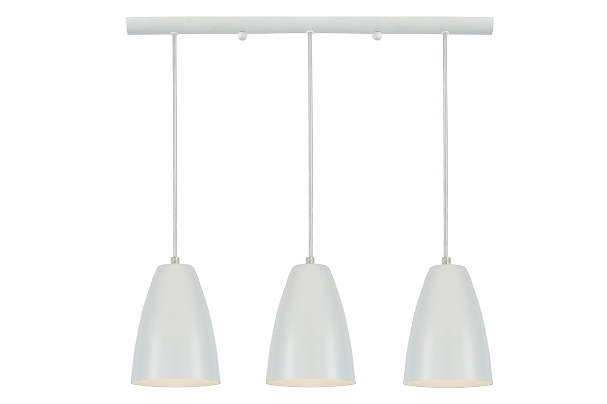 Suspensin barra diseo 3 luces blanca FRIDAY