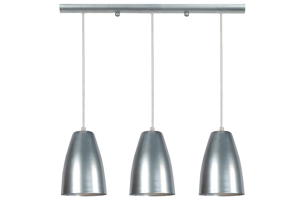 Suspensin barra diseo 3 luces cromada FRIDAY