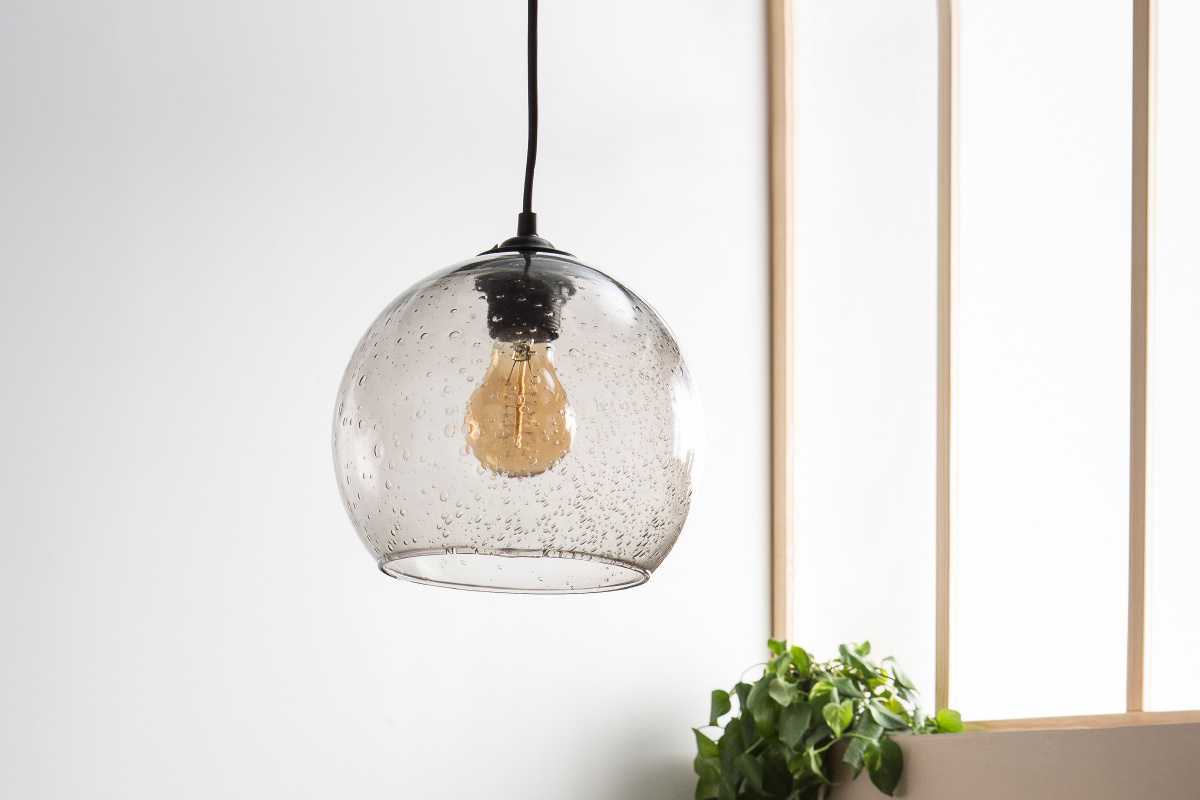 Suspensin bola diseo cristal ahumado SPHERE