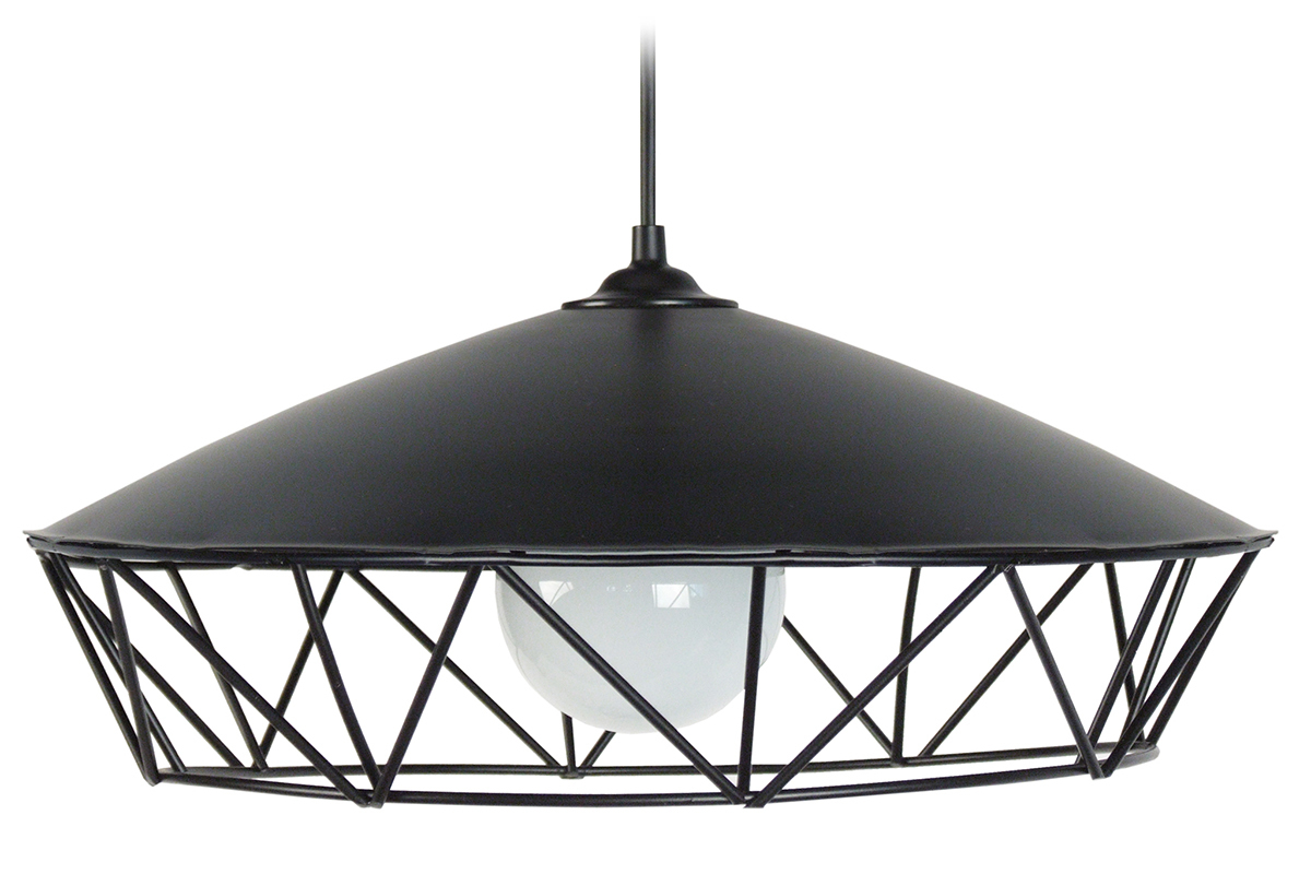 Suspensi�n cableada dise�o metal negra BRIDGE