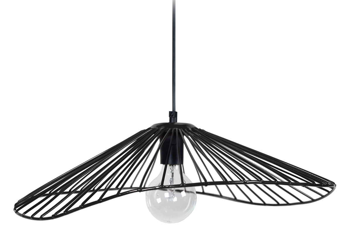 Suspensin cableada diseo metal negro MILADY