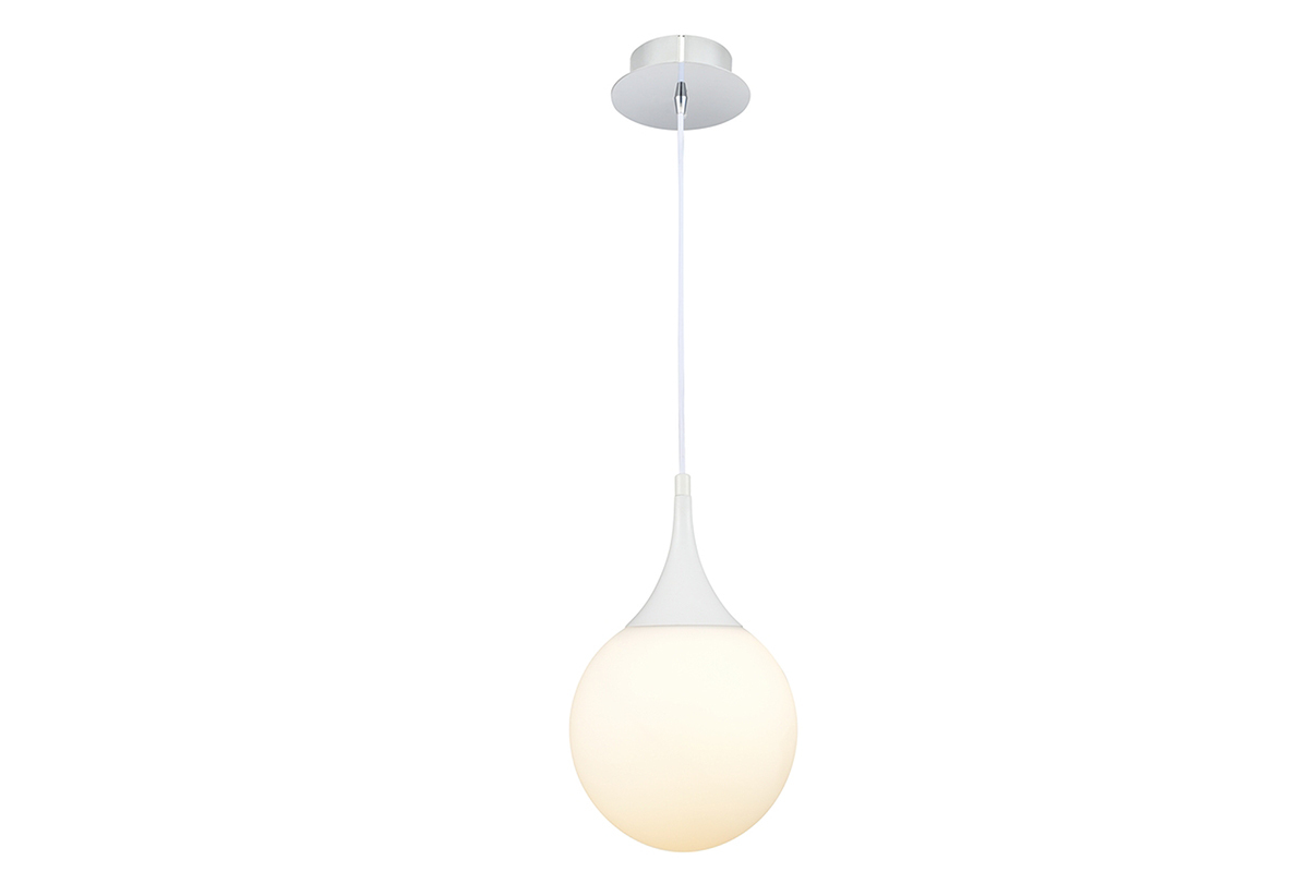 Suspensi�n dise�o cristal blanca 20cm DUKE