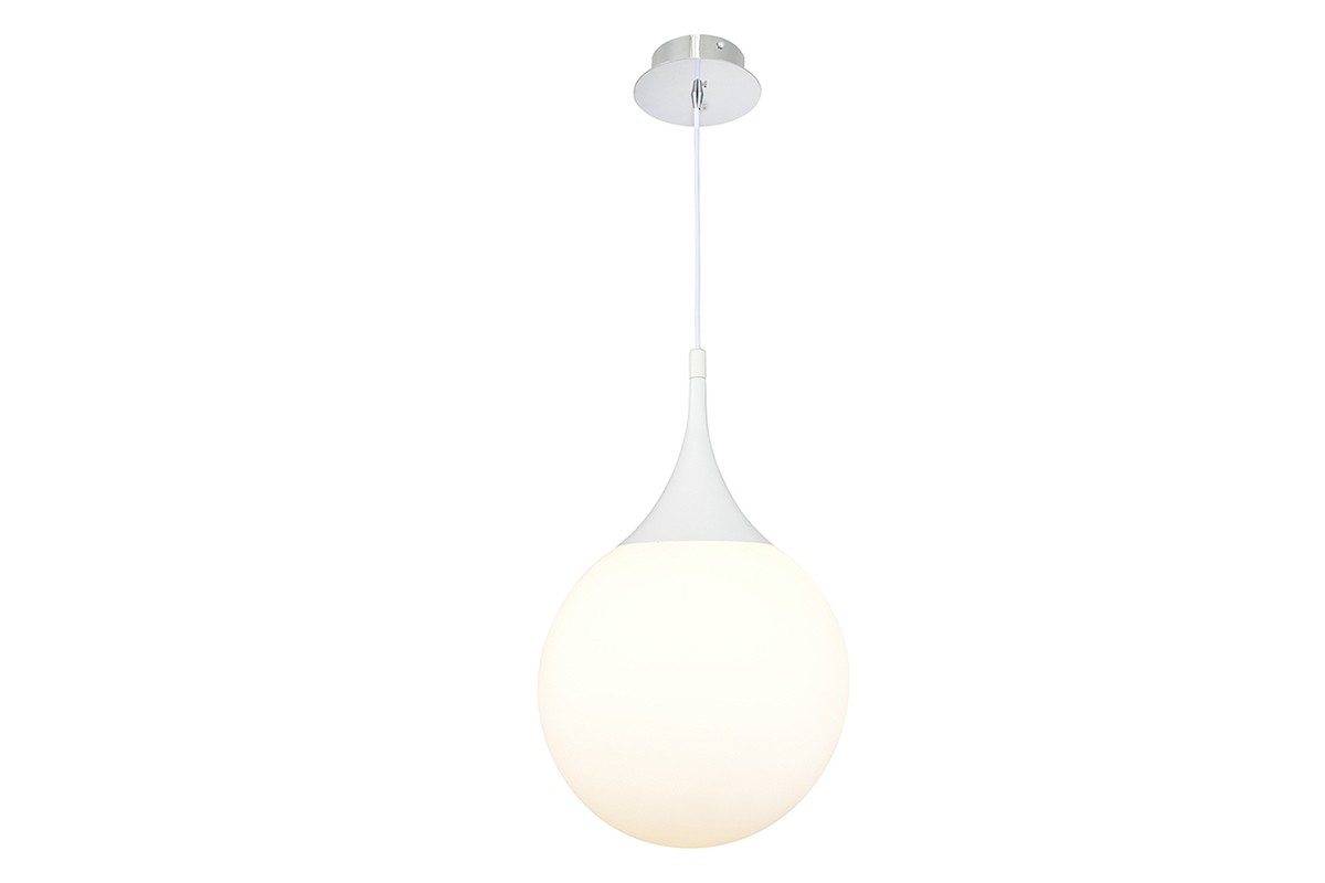 Suspensi�n dise�o cristal blanco 30cm DUKE